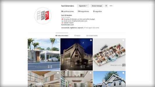 Síguenos en Instagram - Fast 3D Renders
