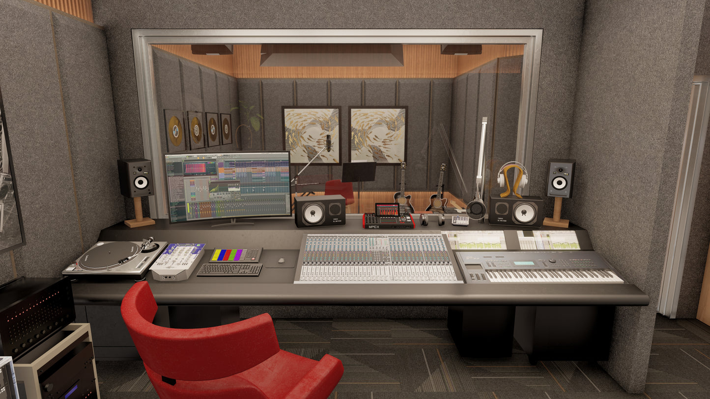 Renderizado 3D Interior de Estudio
