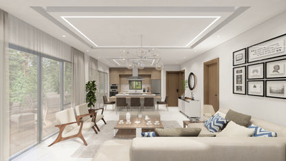 Paquete Interior: Áreas Sociales + 3 Dormitorios