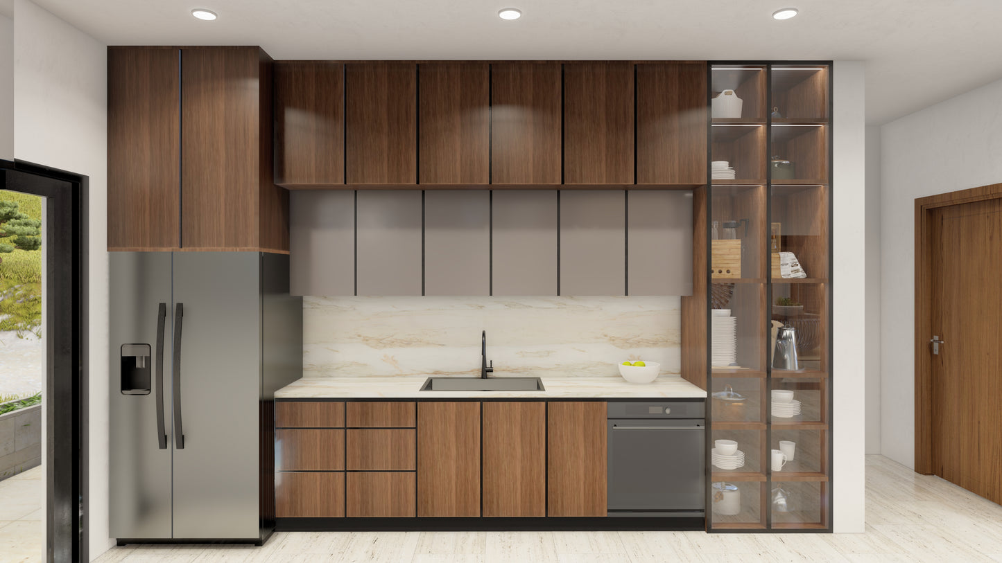 Renderizado 3D Interior de Cocina