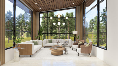 Renderizado 3D Interior de Sala