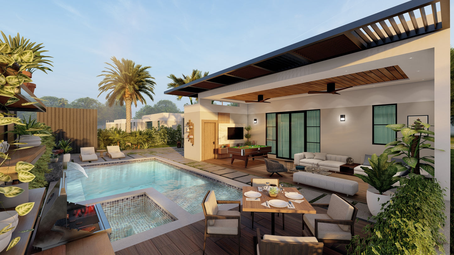 Diseño 3D de Piscina