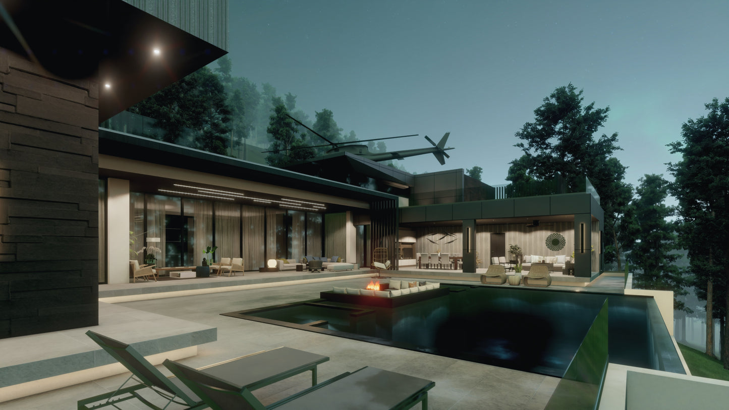 Diseño 3D de Piscina