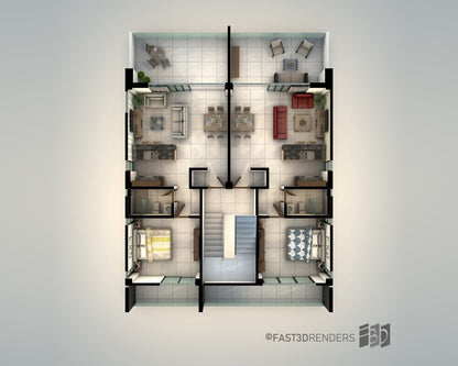 Planta 3D Renderizada - Fast 3D Renders