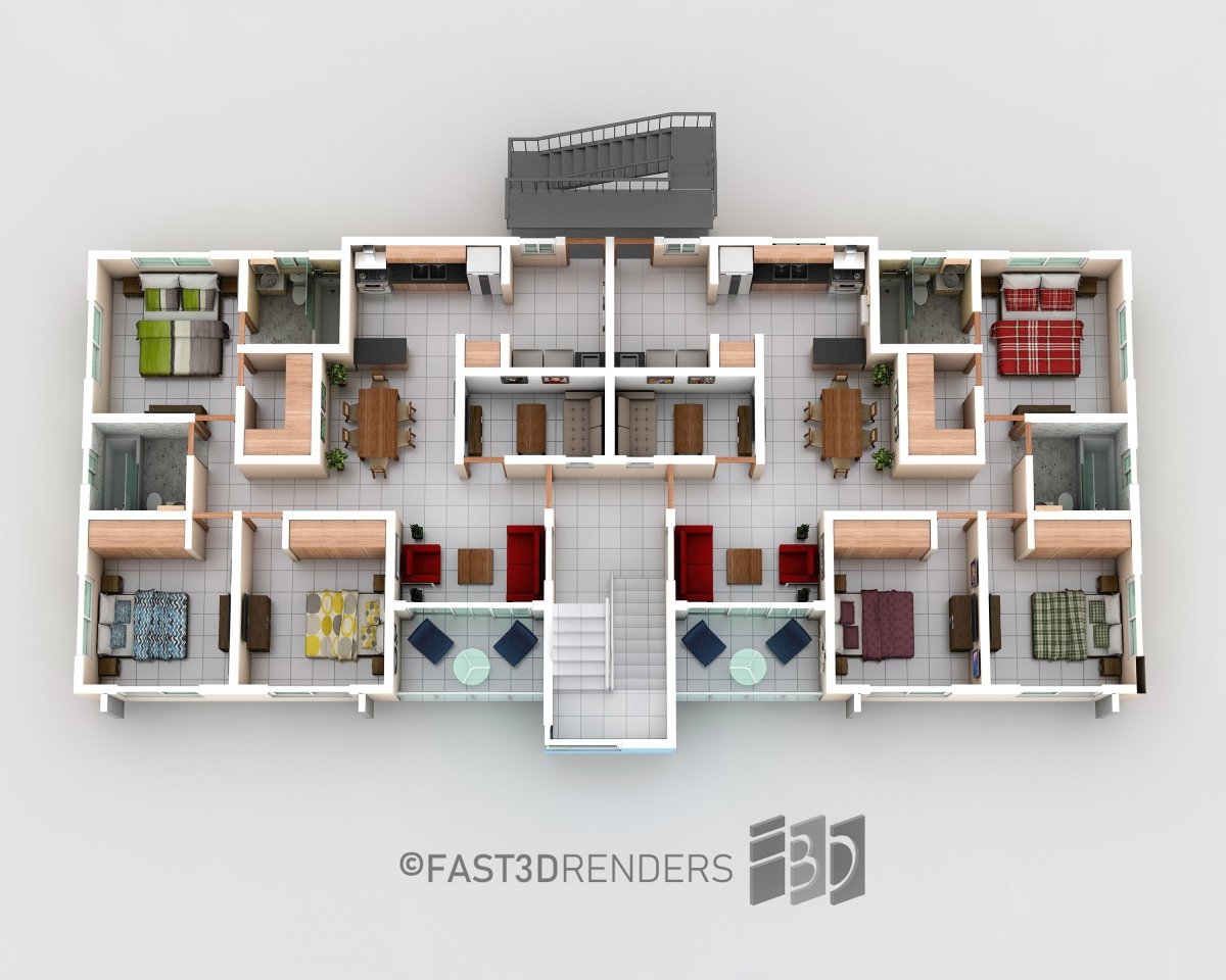 Planta 3D Renderizada - Fast 3D Renders