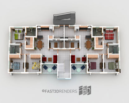 Planta 3D Renderizada - Fast 3D Renders