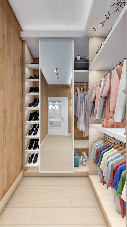 Renderizado 3D Interior de Closet - Fast 3D Renders